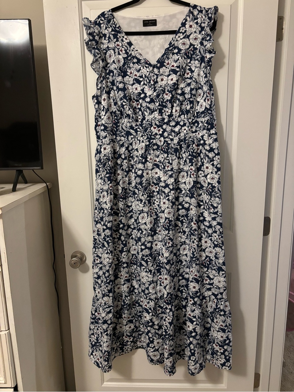 Lane Bryant Navy Floral Maxi Dress